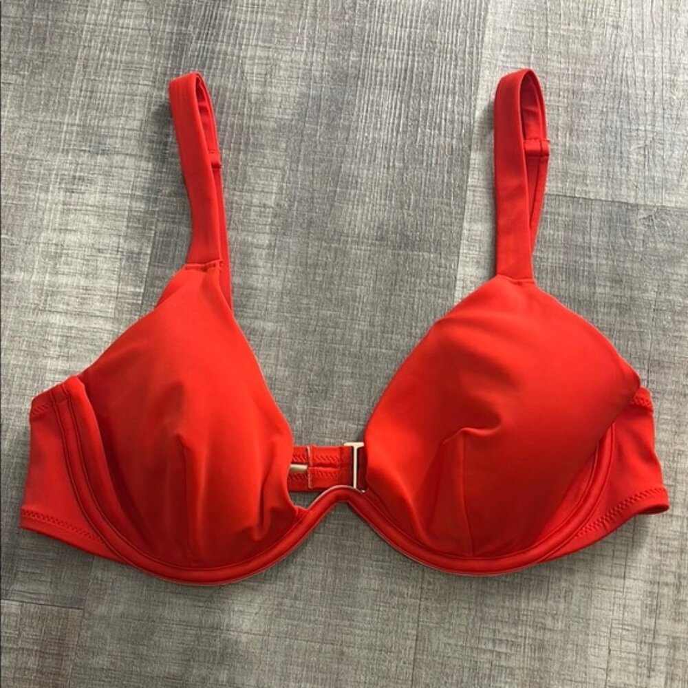 shade and shore red underwire bikini top